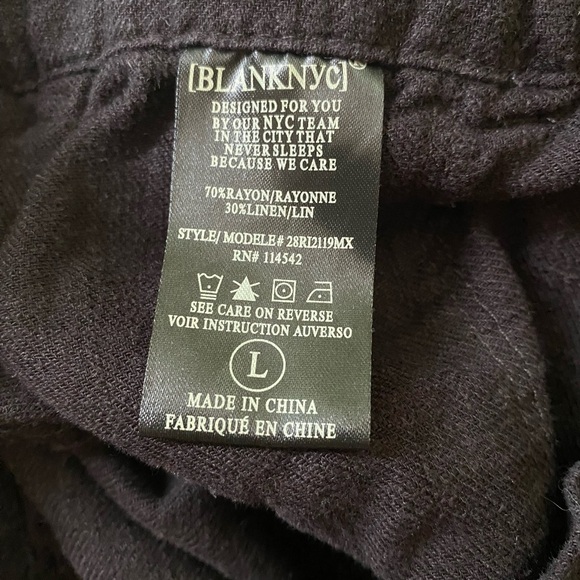 Blank NYC Women Black Rayon Casual Crop Pants Size large - Picture 4 of 7